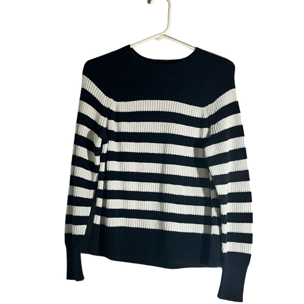 Banana Republic Striped Woven Sweater SZ Small | Blue and White | Long Sleeved